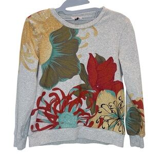 The Kit "Rumi" Floral Graphic Pullover Sweatshirt small